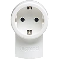 Legrand 050462 Adaptador de Enchufe con una Toma de Corriente- 3680 W- 230 V- Blanco y Gris